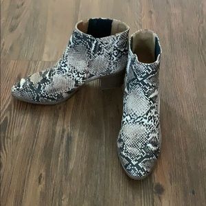 Snakeskin ankle boots